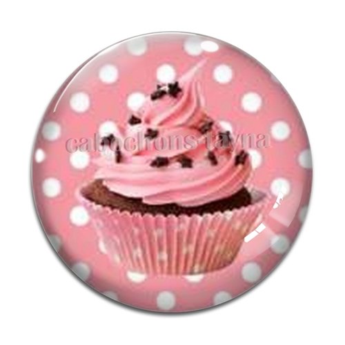Cabochon gâteaux cupcake, cabochon résine, verre rond différente taille