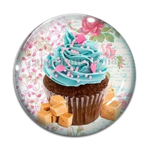 Cabochon gâteaux cupcake, cabochon résine, verre rond différente taille