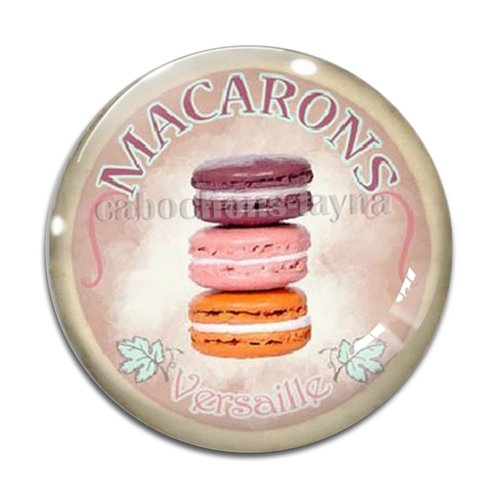 Cabochon macaron, cabochon résine, verre rond différente taille