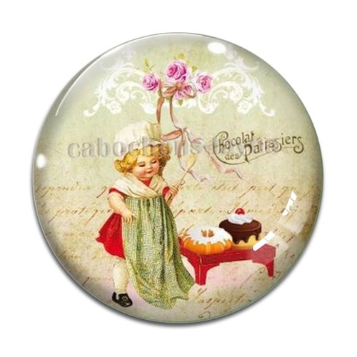 Cabochon pâtisserie, cabochon résine, verre rond différente taille