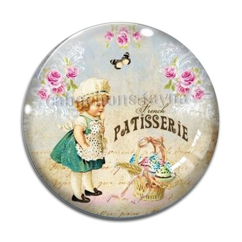 Cabochon pâtisserie, cabochon résine, verre rond différente taille