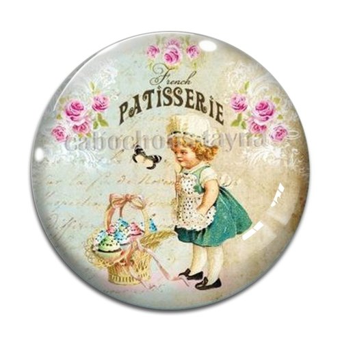 Cabochon pâtisserie, cabochon résine, verre rond différente taille