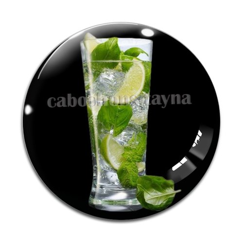 Cabochon cocktail,, cabochon résine, verre rond différente taille