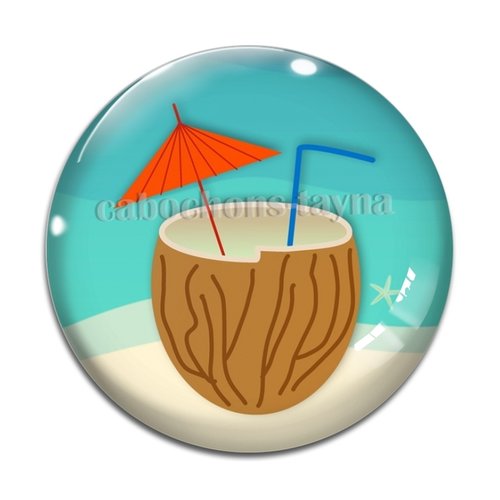 Cabochon cocktail,, cabochon résine, verre rond différente taille