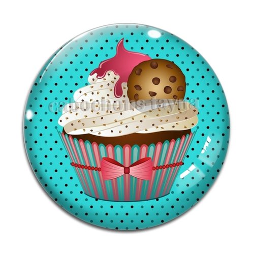 Cabochon gâteaux cupcake, cabochon résine, verre rond différente taille