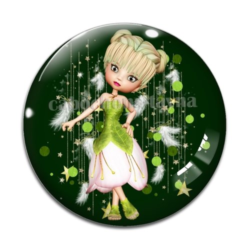 Cabochon fée, cabochon résine, verre rond différente taille