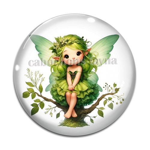 Cabochon fée, cabochon résine, verre rond différente taille