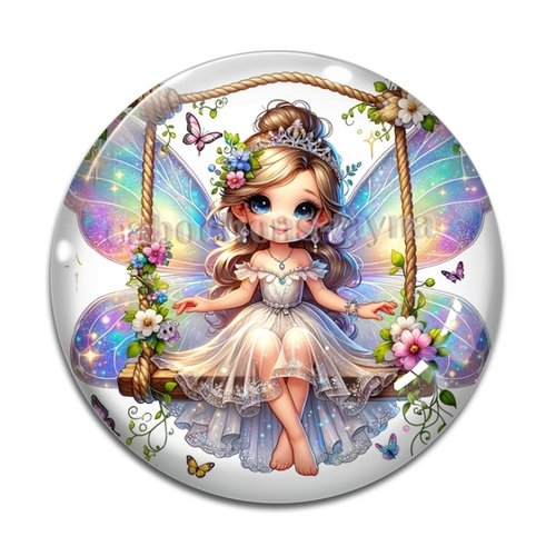 Cabochon fée, cabochon résine, verre rond différente taille