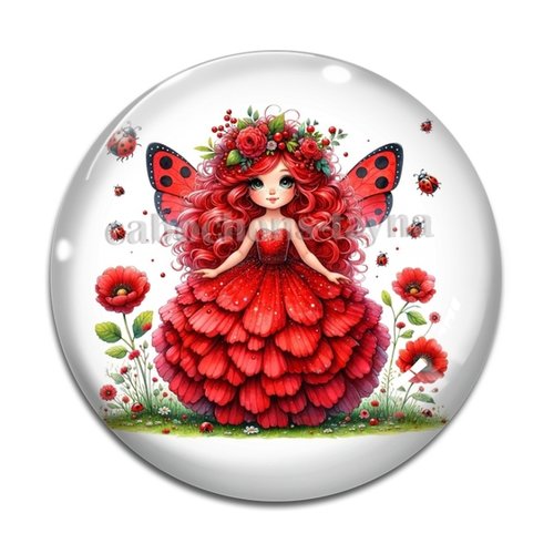 Cabochon fée, cabochon résine, verre rond différente taille