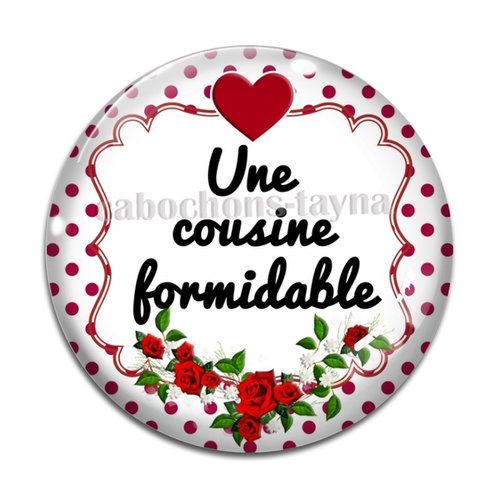 Cabochon cousine formidable, cabochon résine, verre rond différente taille