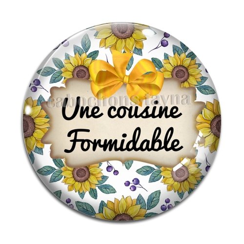 Cabochon cousine formidable, cabochon résine, verre rond différente taille
