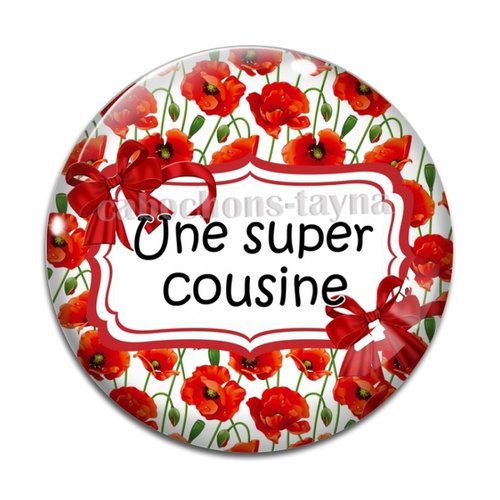 Cabochon super cousine, cabochon résine, verre rond différente taille