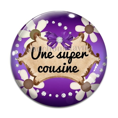 Cabochon super cousine, cabochon résine, verre rond différente taille