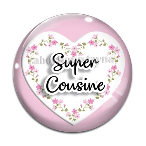 Cabochon super cousine, cabochon résine, verre rond différente taille