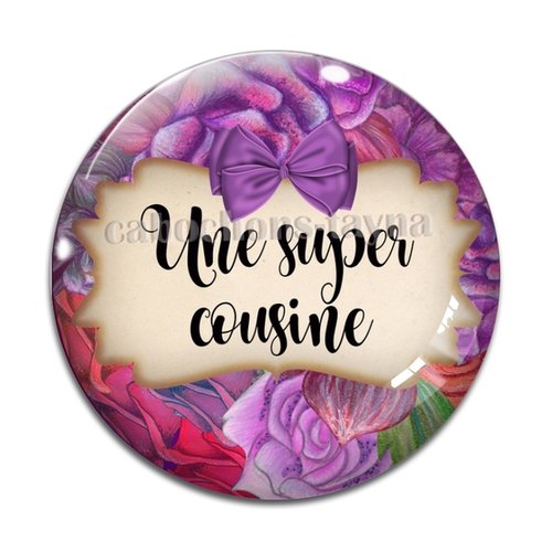 Cabochon super cousine, cabochon résine, verre rond différente taille