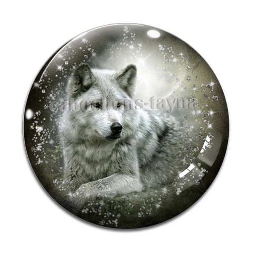 Cabochon loup, cabochon résine, verre rond différente taille