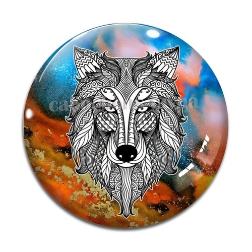 Cabochon loup, cabochon résine, verre rond différente taille