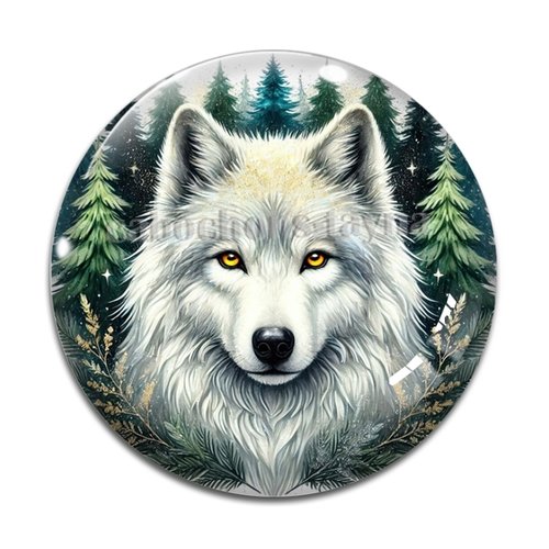 Cabochon loup, cabochon résine, verre rond différente taille