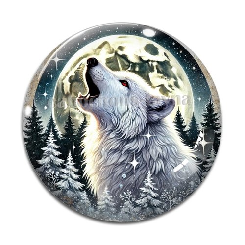 Cabochon loup, cabochon résine, verre rond différente taille