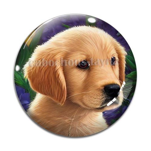 Cabochon chien, cabochon résine, verre rond différente taille