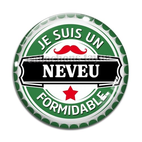 Cabochon neveu formidable, cabochon résine, verre rond différente taille