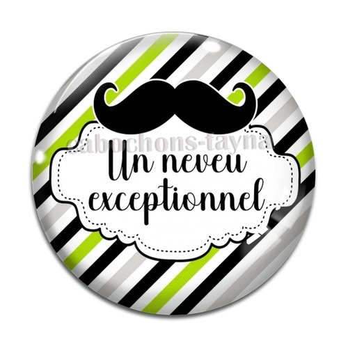 Cabochon neveu exceptionnel, cabochon résine, verre rond différente taille
