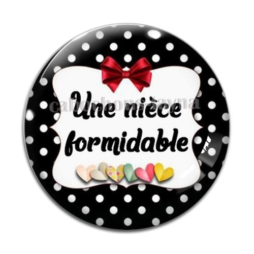 Cabochon une nièce formidable, cabochon résine, verre rond différente taille