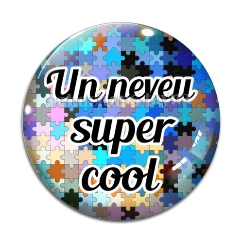 Cabochon neveu super cool, cabochon résine, verre rond différente taille