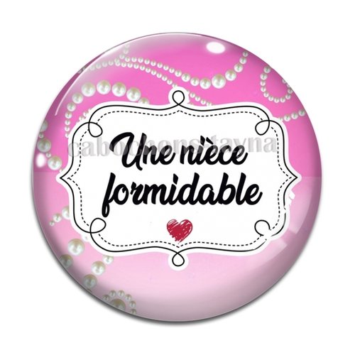 Cabochon une nièce formidable, cabochon résine, verre rond différente taille