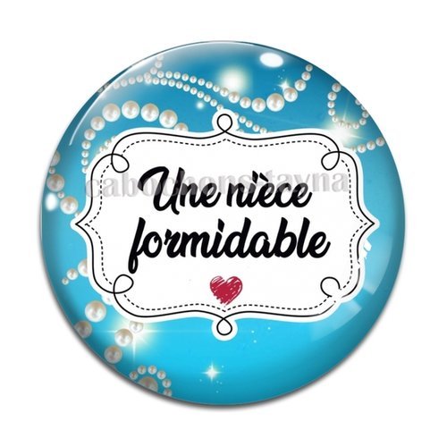 Cabochon une nièce formidable, cabochon résine, verre rond différente taille
