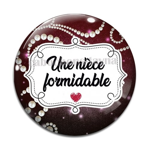 Cabochon une nièce formidable, cabochon résine, verre rond différente taille