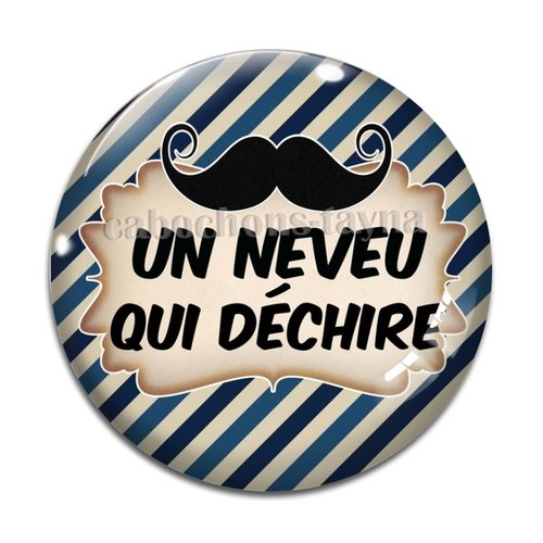Cabochon neveu qui déchire, cabochon résine, verre rond différente taille