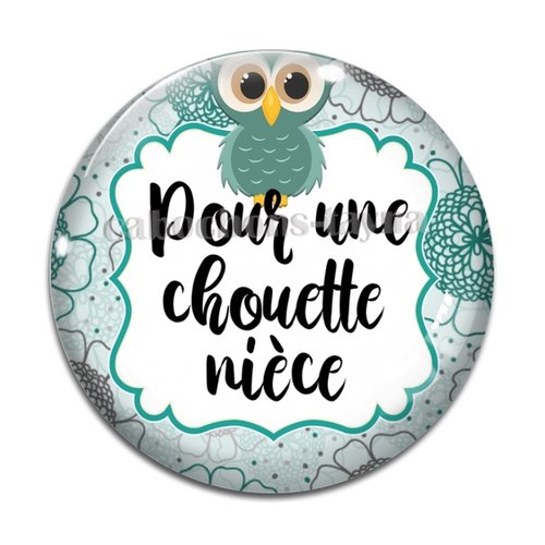 Cabochon pour une chouette nièce, cabochon résine, verre rond différente taille