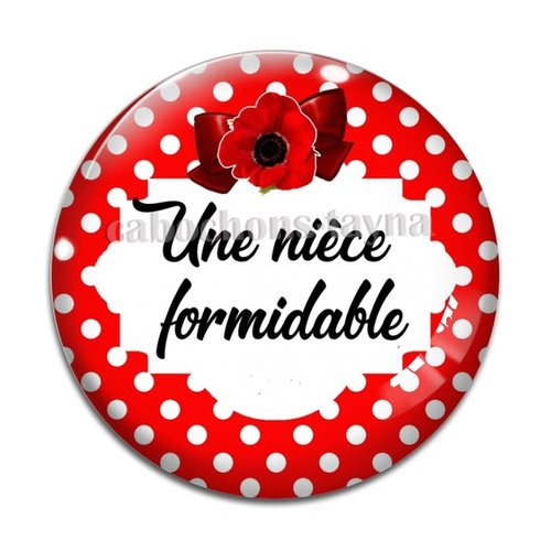 Cabochon une nièce formidable, cabochon résine, verre rond différente taille
