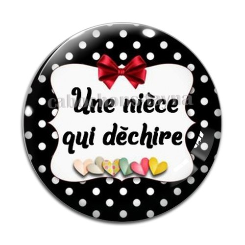 Cabochon une nièce qui déchire, cabochon résine, verre rond différente taille
