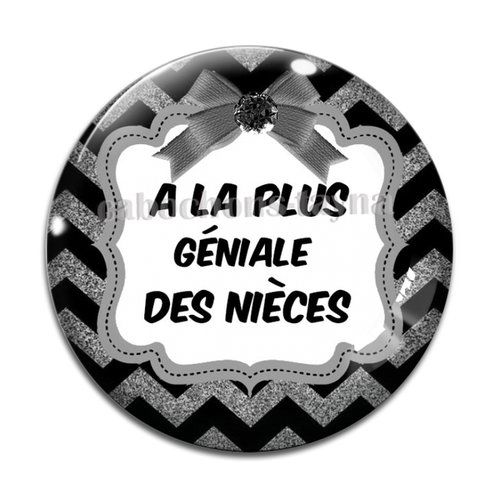 Cabochon a la plus géniale des nièces, cabochon résine, verre rond différente taille