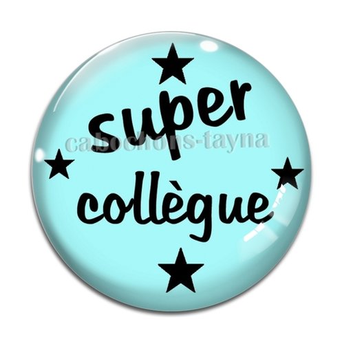 Cabochon super collègue, cabochon résine, verre rond différente taille