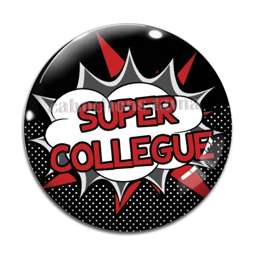 Cabochon super collègue, cabochon résine, verre rond différente taille