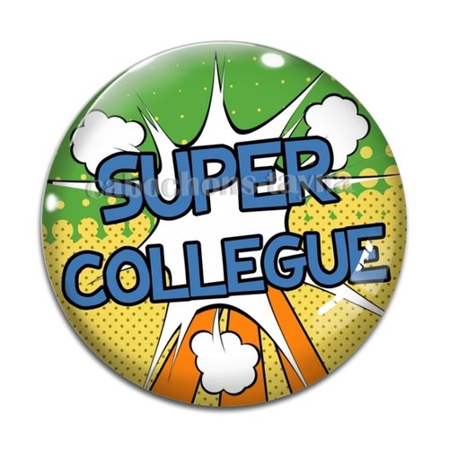 Cabochon super collègue, cabochon résine, verre rond différente taille