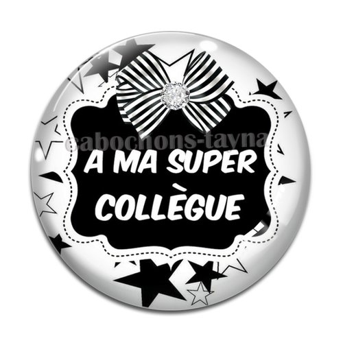 Cabochon super collègue, cabochon résine, verre rond différente taille