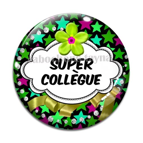 Cabochon super collègue, cabochon résine, verre rond différente taille