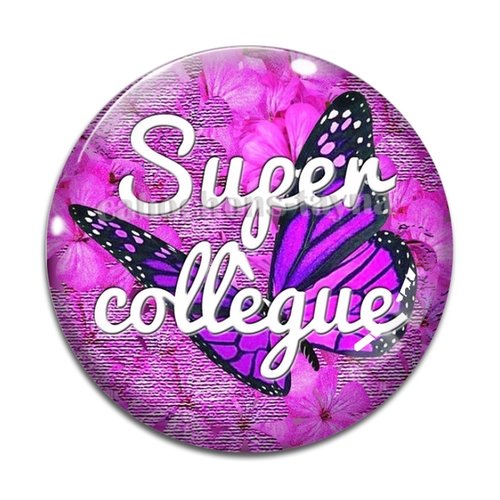 Cabochon super collègue, cabochon résine, verre rond différente taille