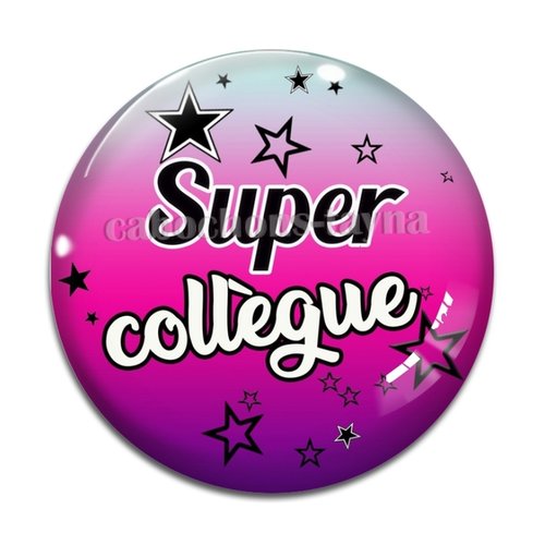 Cabochon super collègue, cabochon résine, verre rond différente taille