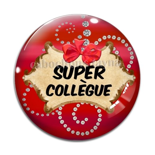 Cabochon super collègue, cabochon résine, verre rond différente taille