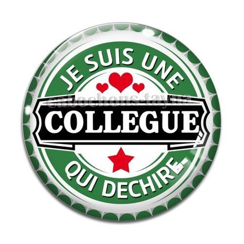 Cabochon collègue qui déchire, cabochon résine, verre rond différente taille