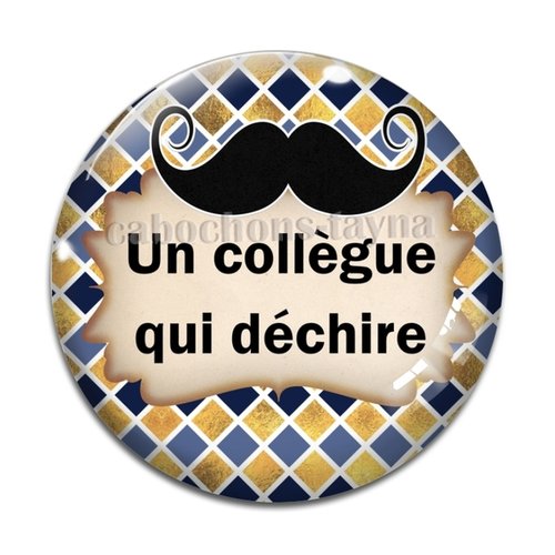 Cabochon collègue qui déchire, cabochon résine, verre rond différente taille