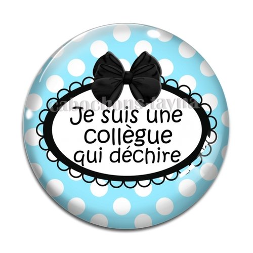 Cabochon collègue qui déchire, cabochon résine, verre rond différente taille