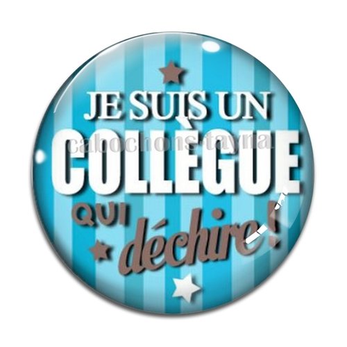 Cabochon collègue qui déchire, cabochon résine, verre rond différente taille