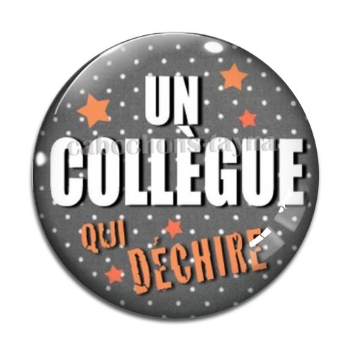 Cabochon collègue qui déchire, cabochon résine, verre rond différente taille