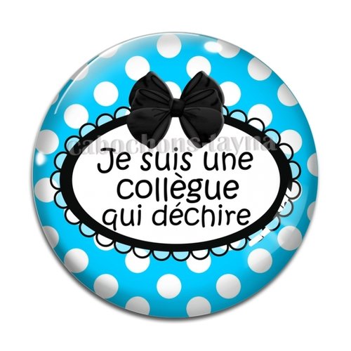 Cabochon collègue qui déchire, cabochon résine, verre rond différente taille